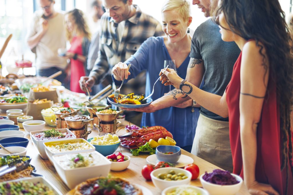 Food Buffet Catering Dining Eating Party Sharing Concept